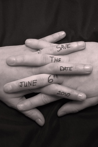 Save the Date Holding Hands