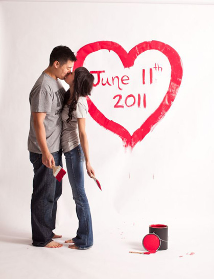 Painted Heart - Save the Date