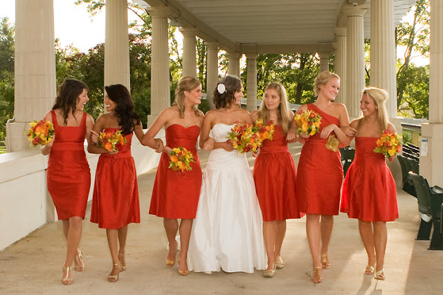 Same Color, Different Dress style Bridesmaids
