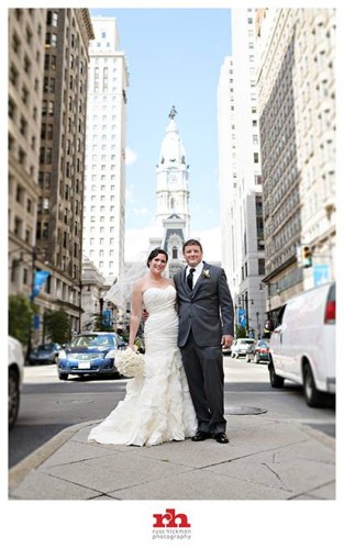 Bride and Groom Downtown Philadelphia