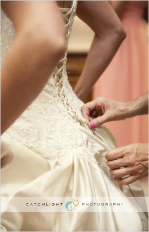Brides dress details