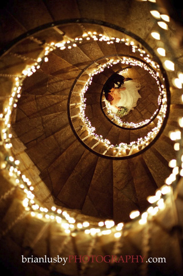 Wedding Photo on Stairs Brianlusby Virginia