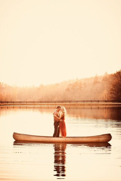 Fall Engagement Photo Ideas - Boat Ride
